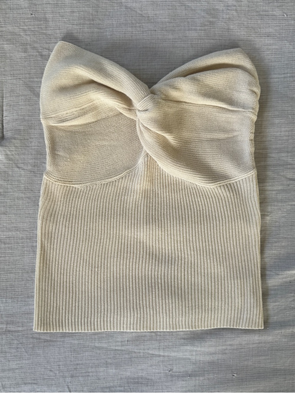 Knit Strapless Crop Top